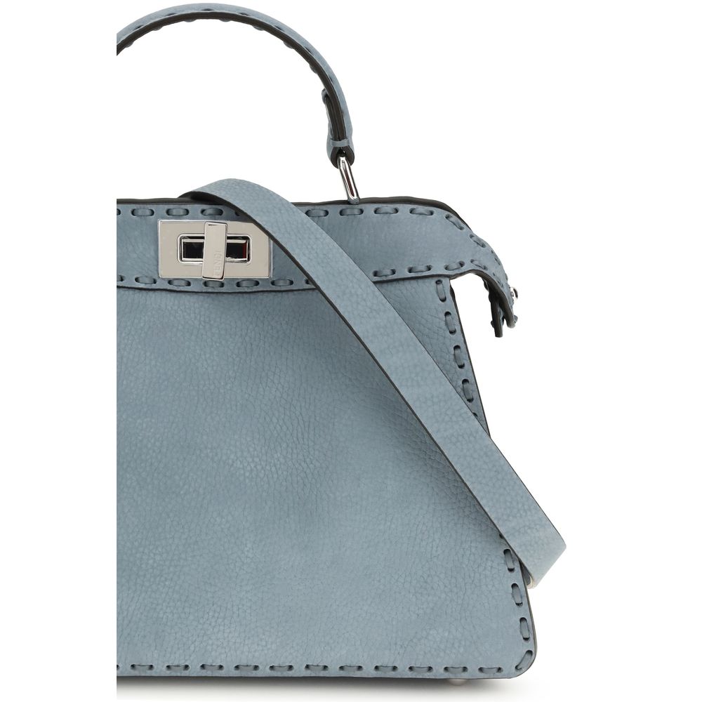 Light Blue Calf Leather Bos Taurus Handbag