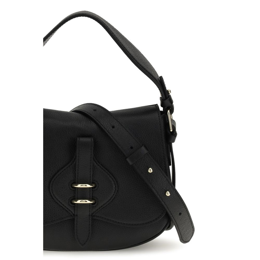 Black Calf Leather Bos Taurus Shoulder Bag