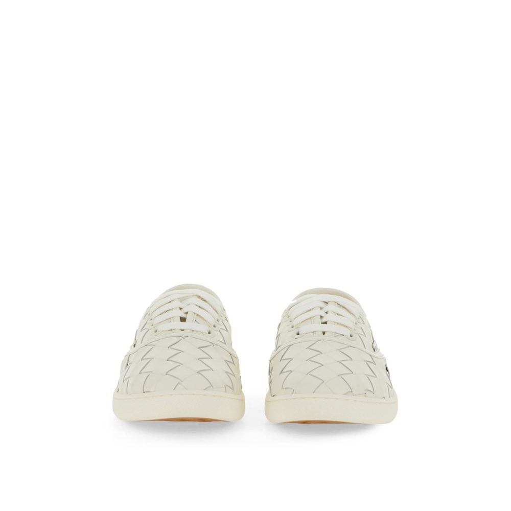 White Calfskin Low Top Sneakers
