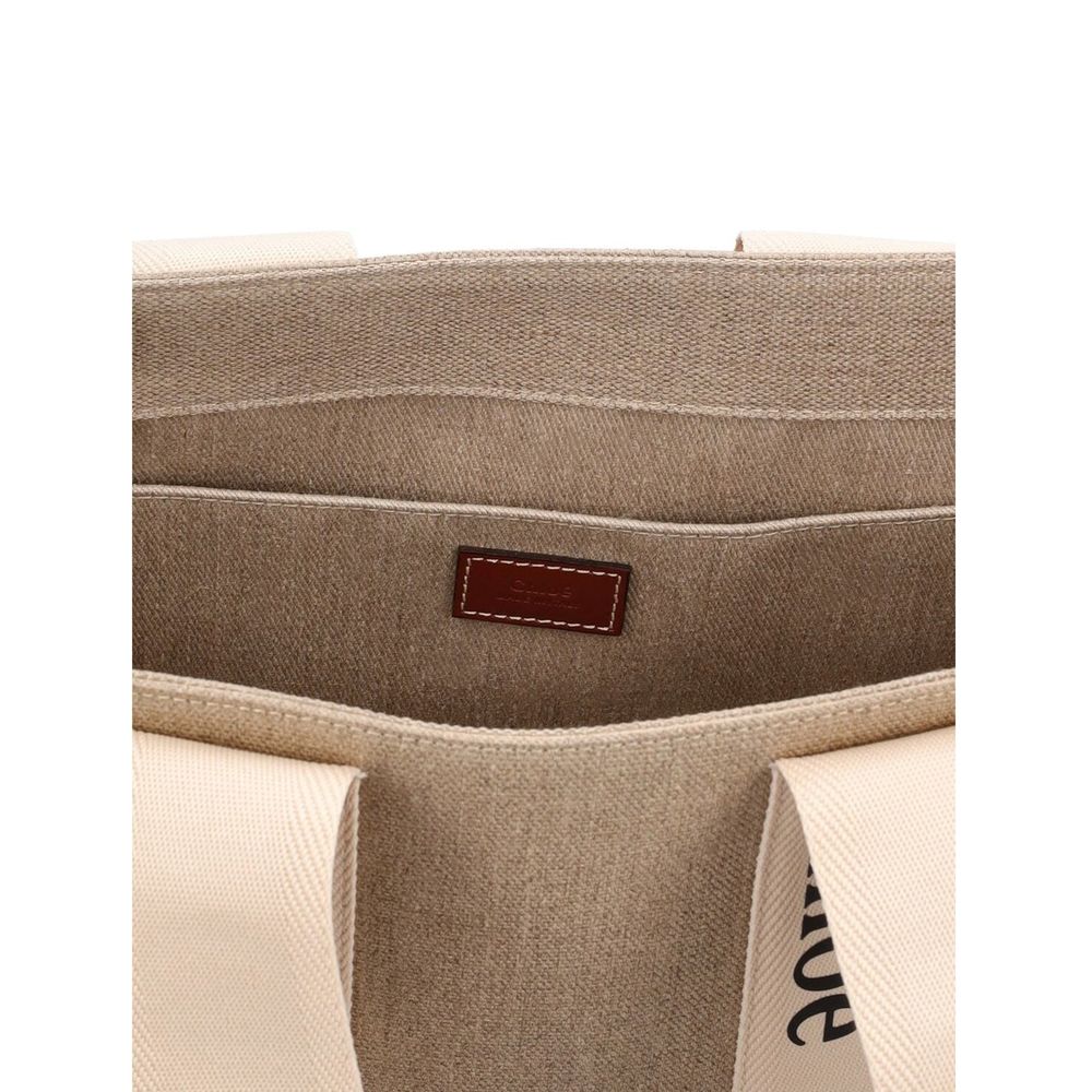 Beige Linen Tote Bag - Élégance Sélective