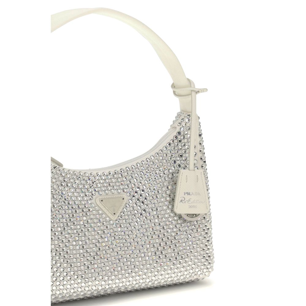 White Viscose Shoulder Bag