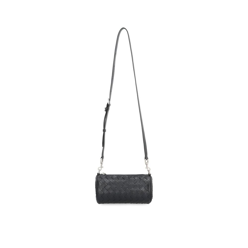 Black Calfskin Shoulder Bag