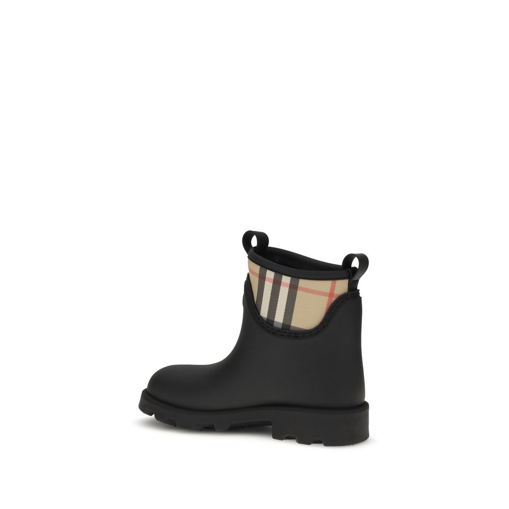 Black Rubber Ankle Boots
