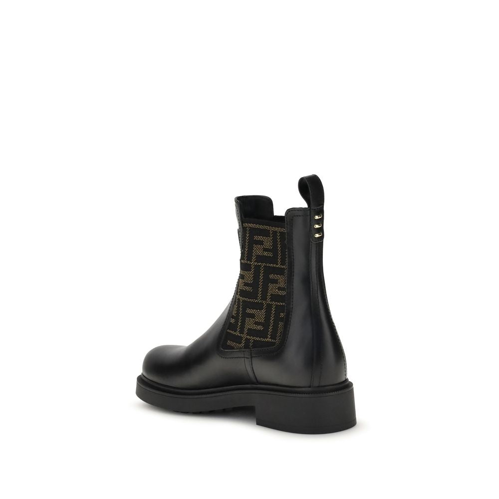Black Calf Leather Bos Taurus Ankle Boots - Élégance Sélective