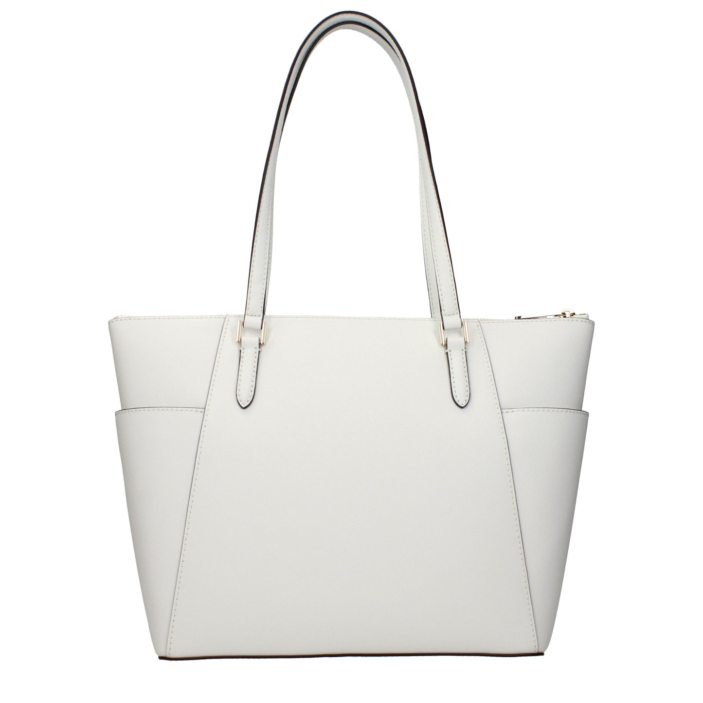 White Leather Shoulder Bag - Élégance Sélective