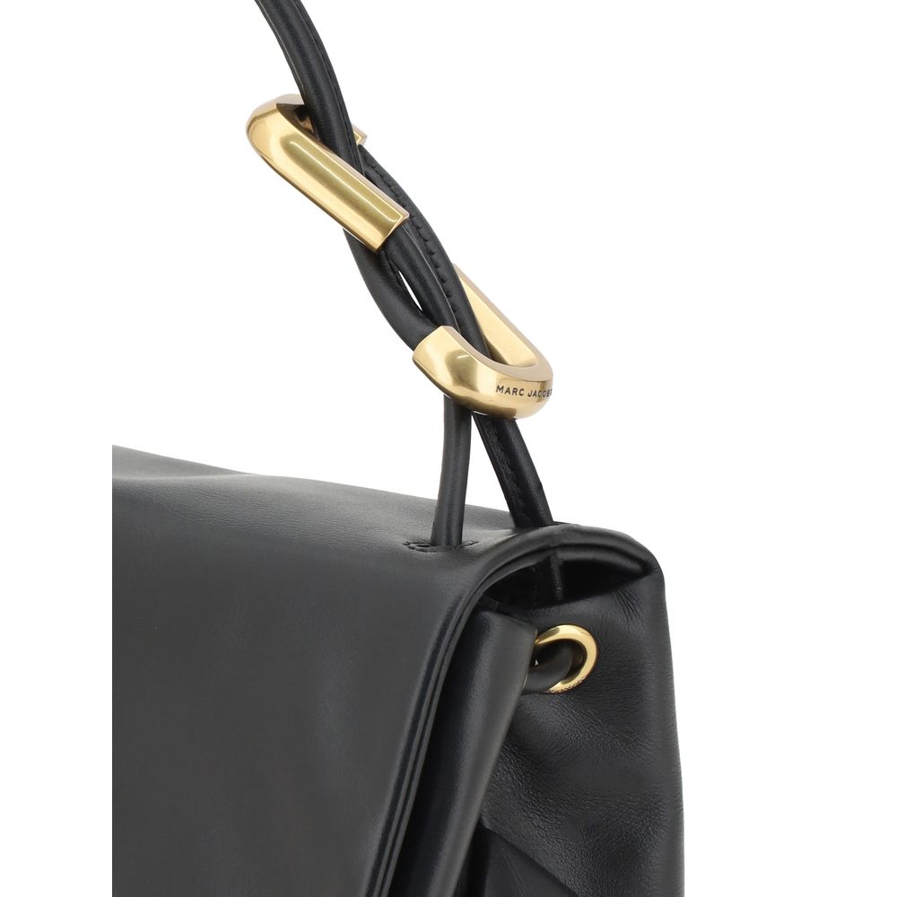 Black Calf Leather Bos Taurus Shoulder Bag - Élégance Sélective