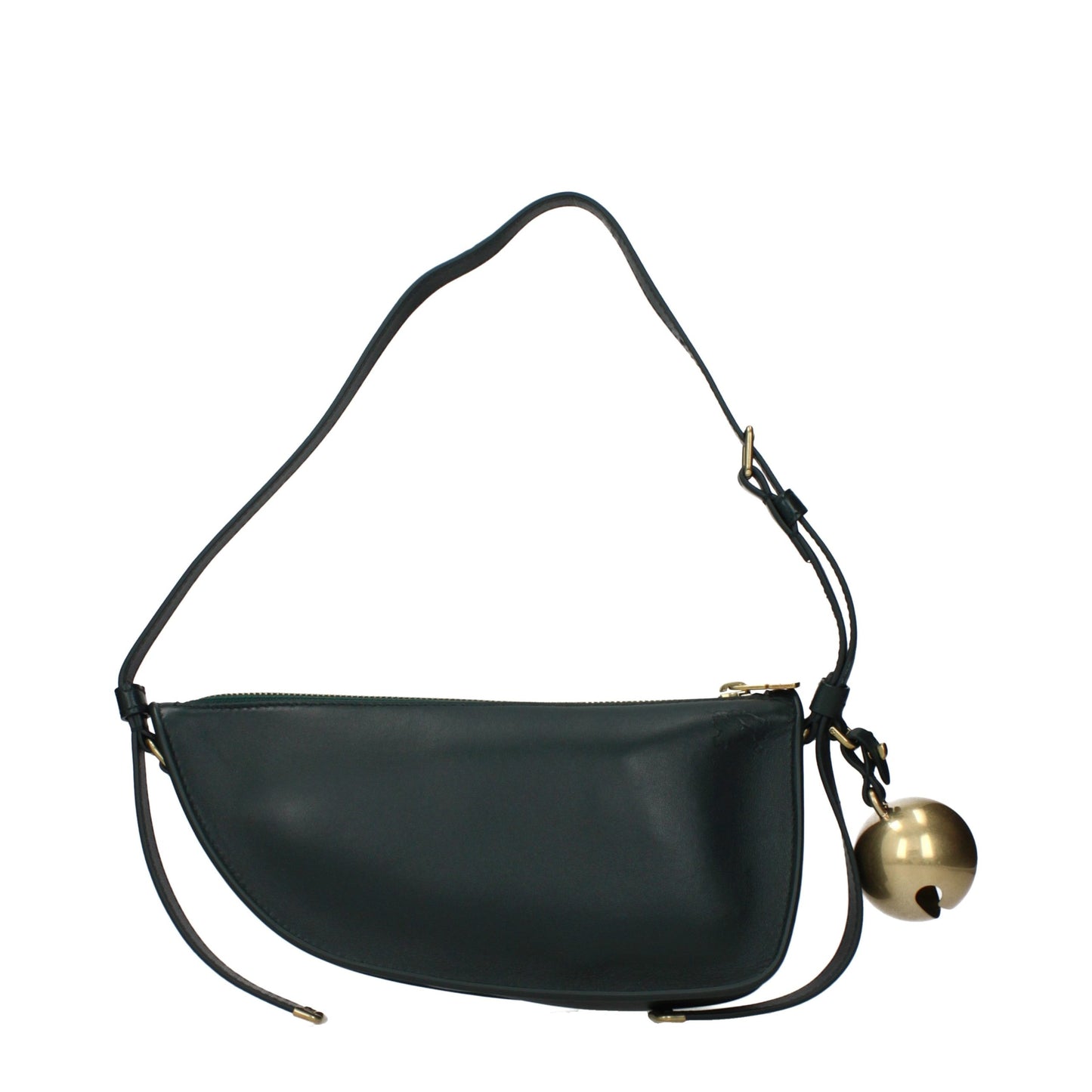Green Leather Shoulder Bag - Élégance Sélective