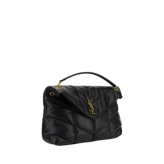 Black Lamb Leather Shoulder Bag - Élégance Sélective