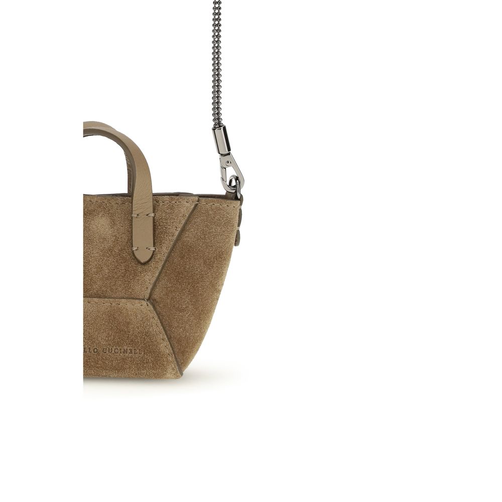 Brown Calf Leather Bos Taurus Shoulder Bag - Élégance Sélective