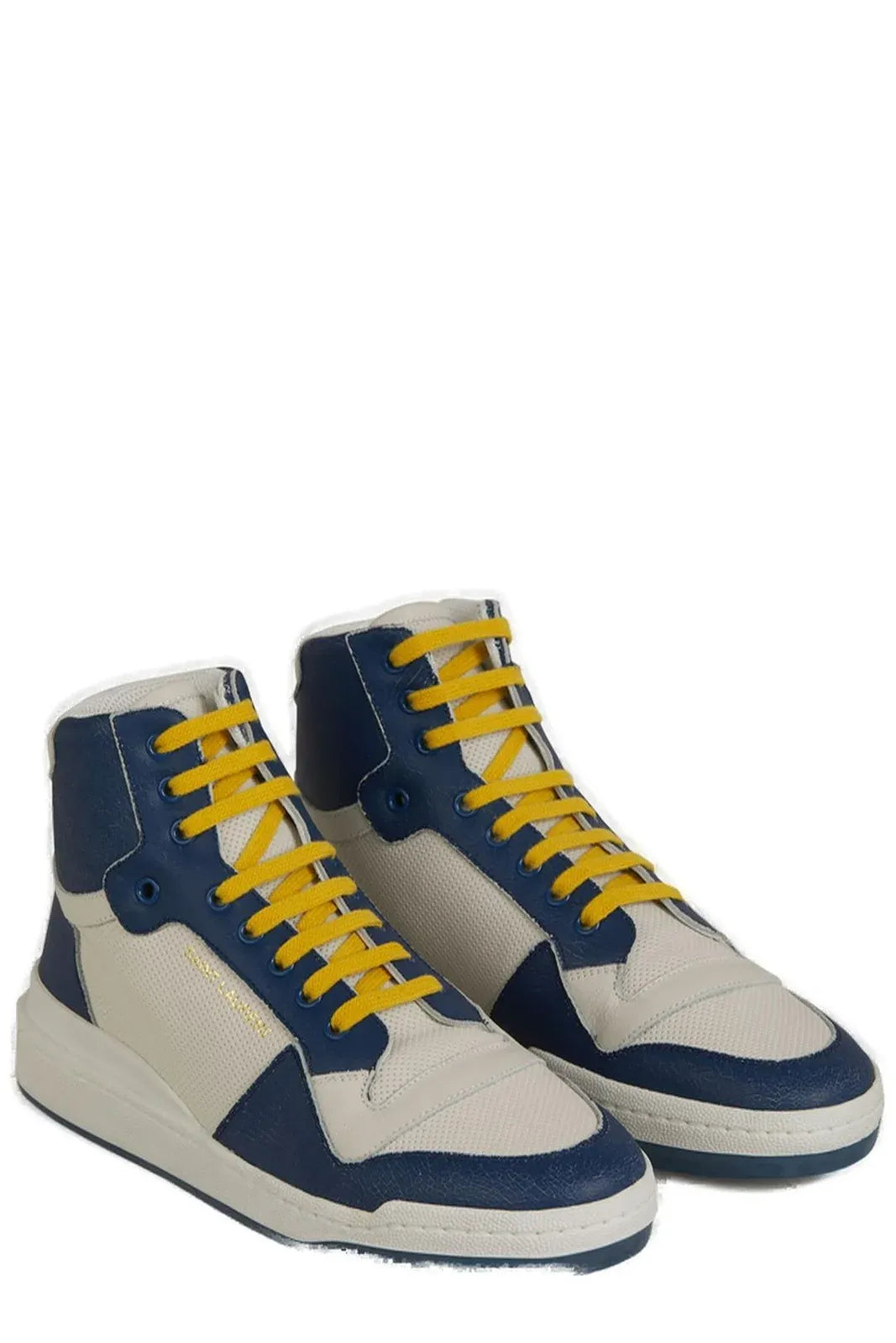 Saint Laurent Elevate Your Style with Mid-Top Blue Luxury Sneakers - Élégance Sélective