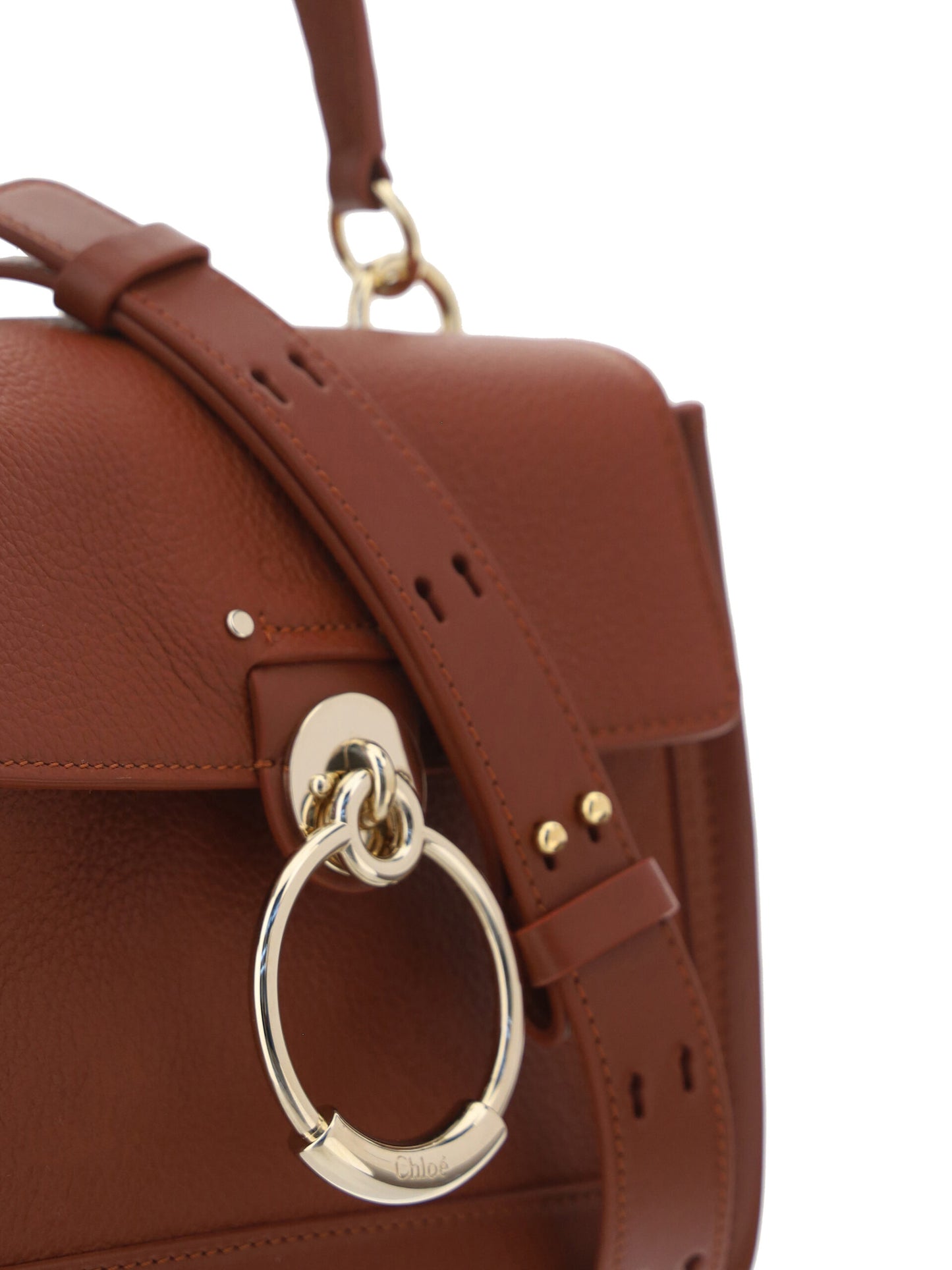Chloé Elegant Sepia Brown Calfskin Shoulder Handbag - Élégance Sélective
