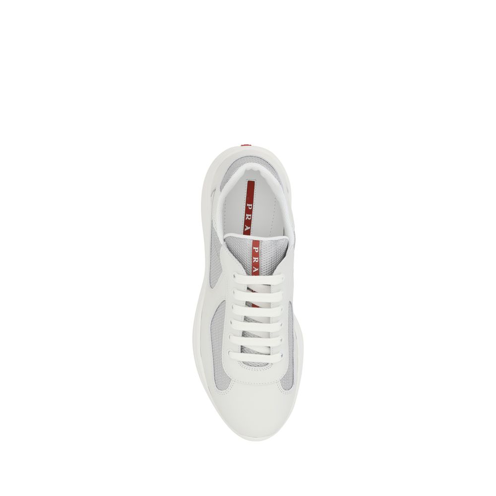 White Calf Leather Bos Taurus Low Top Sneakers - Élégance Sélective
