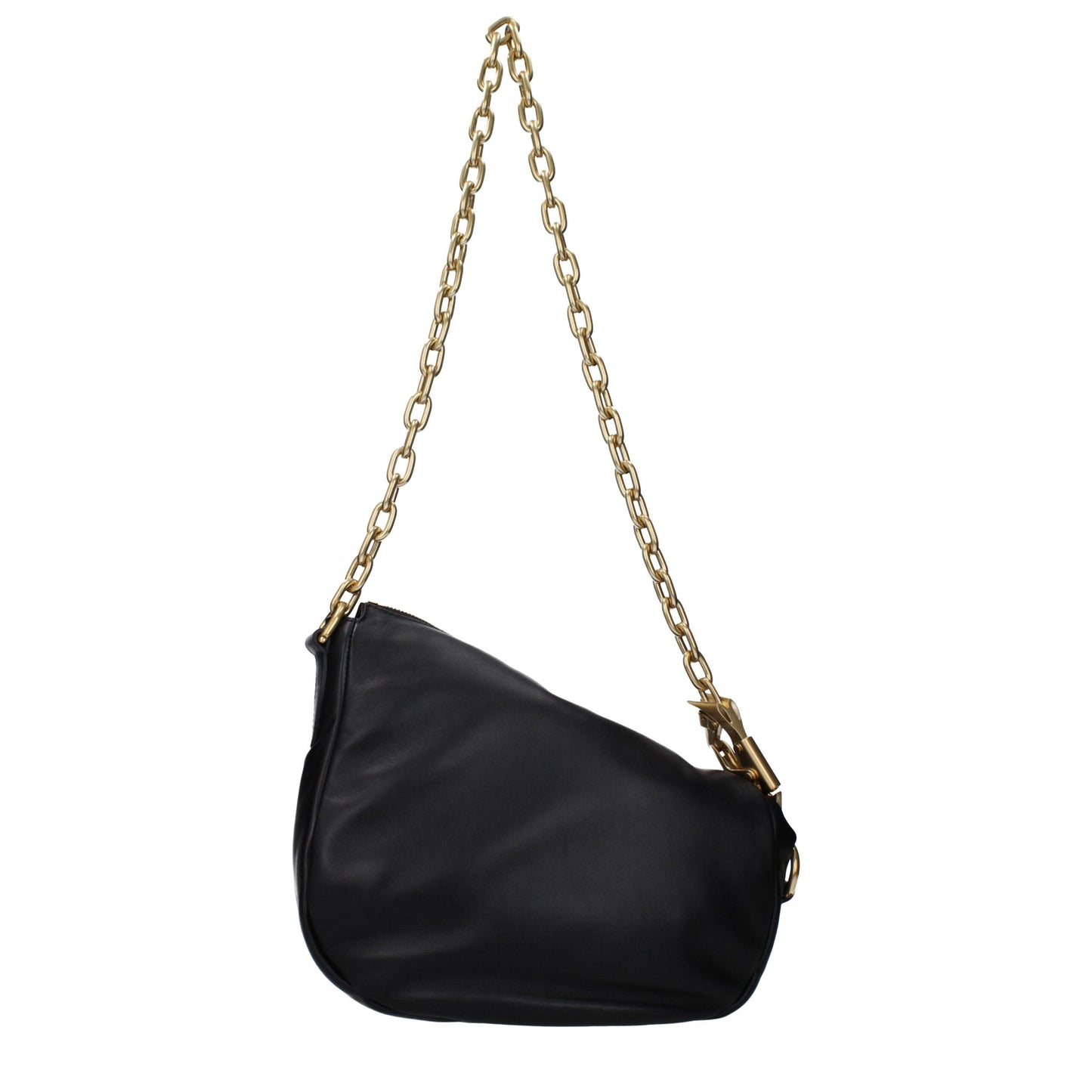 Black Leather Shoulder Bag - Élégance Sélective