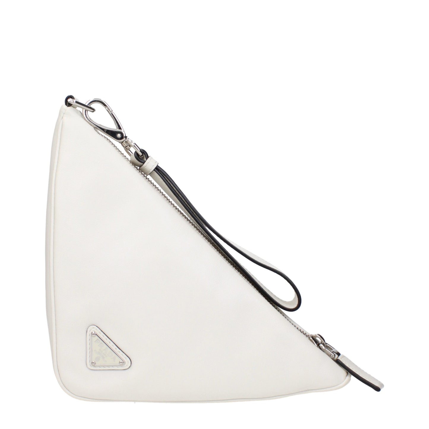 White Leather Clutch Bag - Élégance Sélective