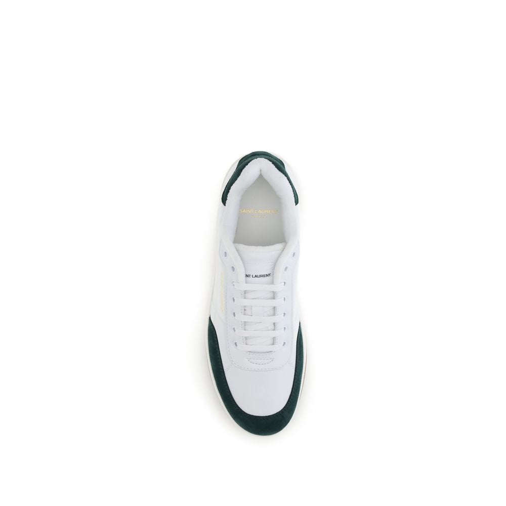 White Calf Leather Bos Taurus Low Top Sneakers - Élégance Sélective