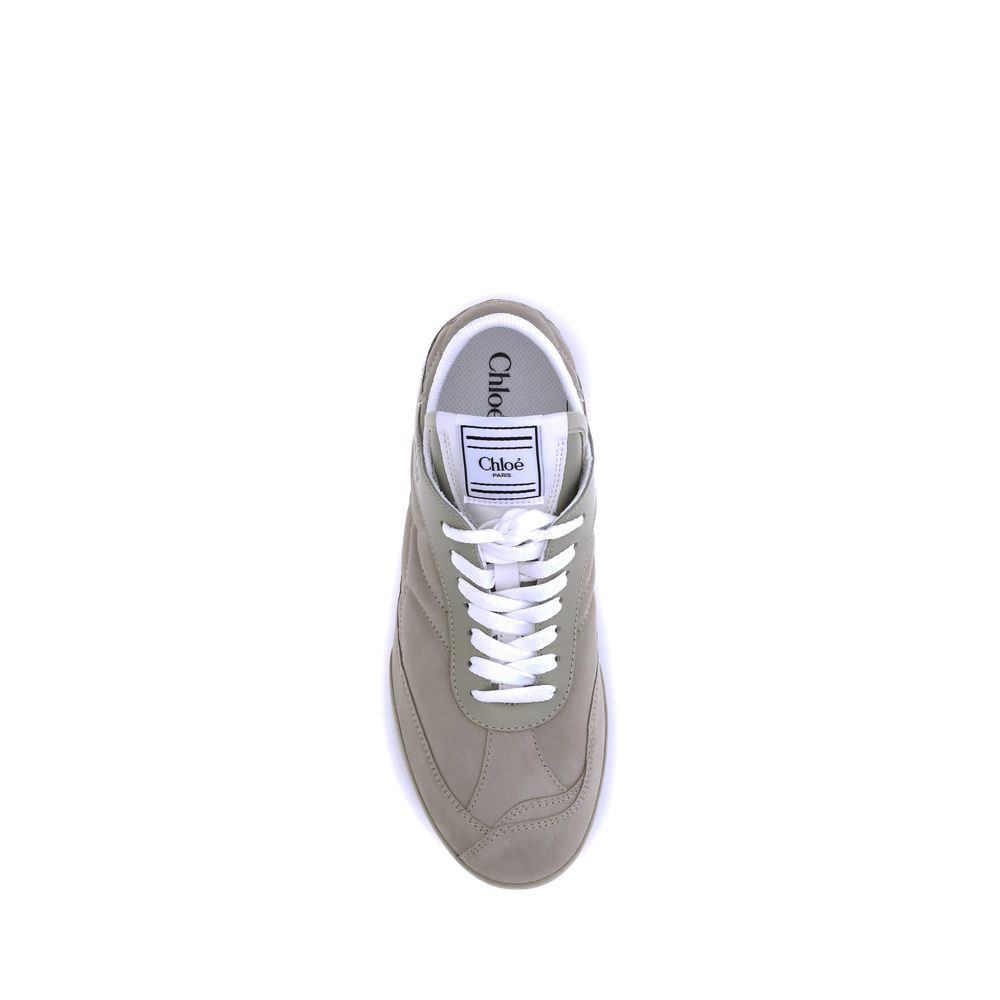 Beige Calf Leather Bos Taurus Low Top Sneakers - Élégance Sélective