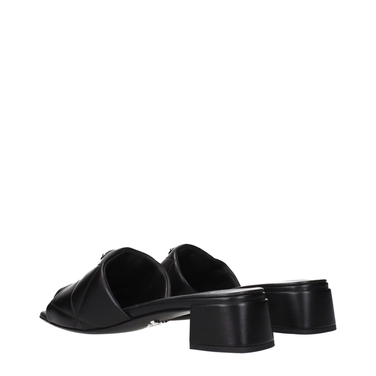 Black Leather Flat Sandals - Élégance Sélective