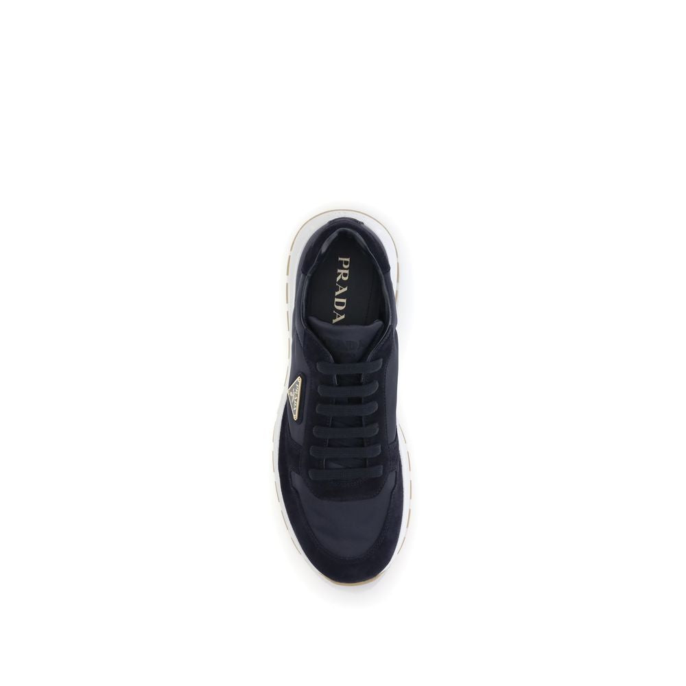 Blue Recycled Polyamide Athletic Sneakers