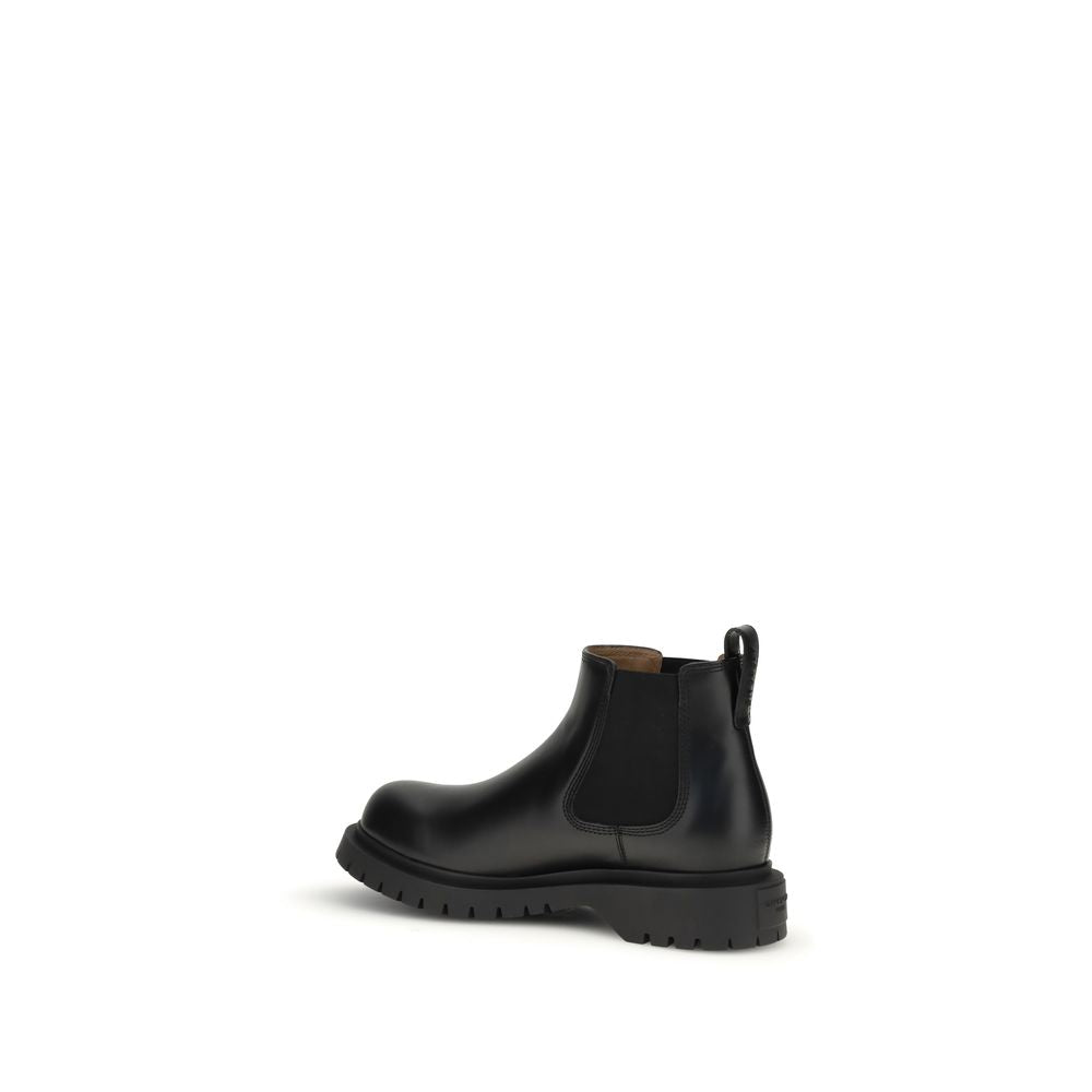 Black Bull Skin Chelsea Boots