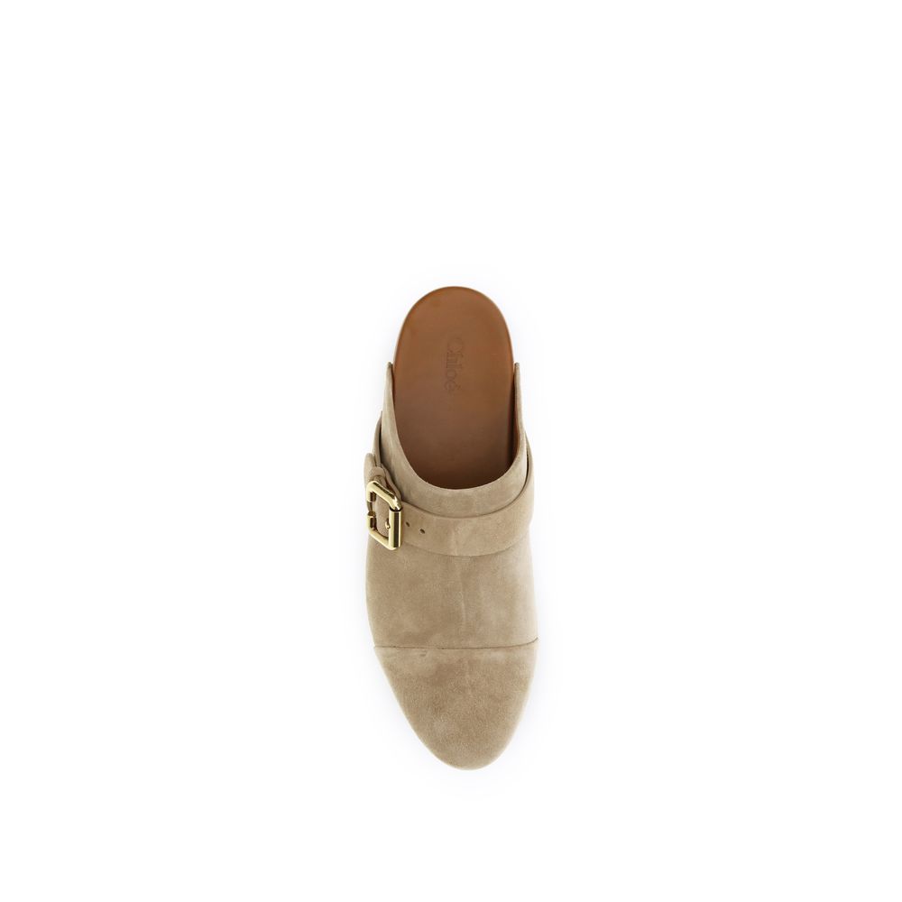 Beige Calf Leather Bos Taurus Clogs - Élégance Sélective