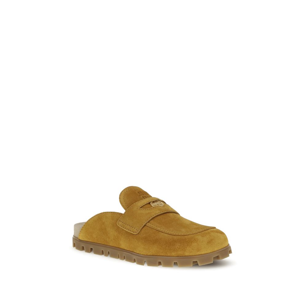 Brown Calf Leather Bos Taurus Mules