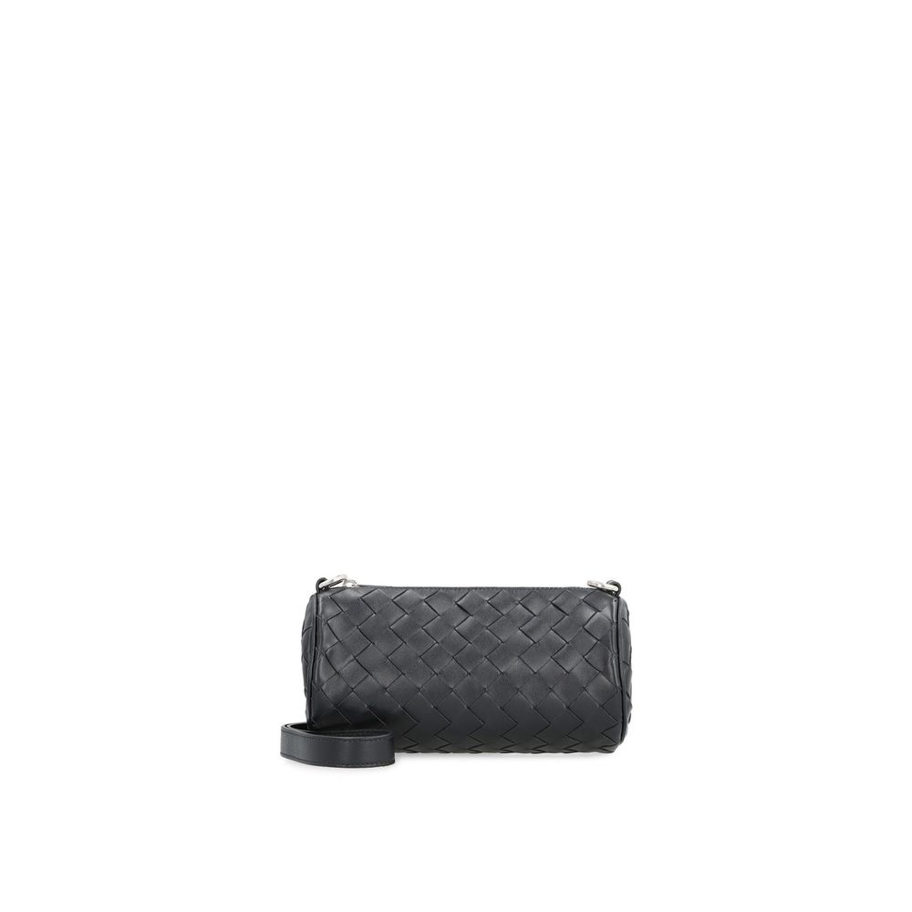 Black Calfskin Shoulder Bag