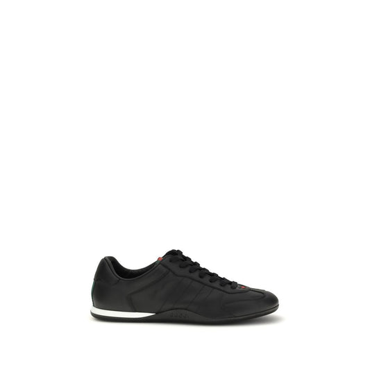 Black Calf Leather Bos Taurus Low Top Sneakers