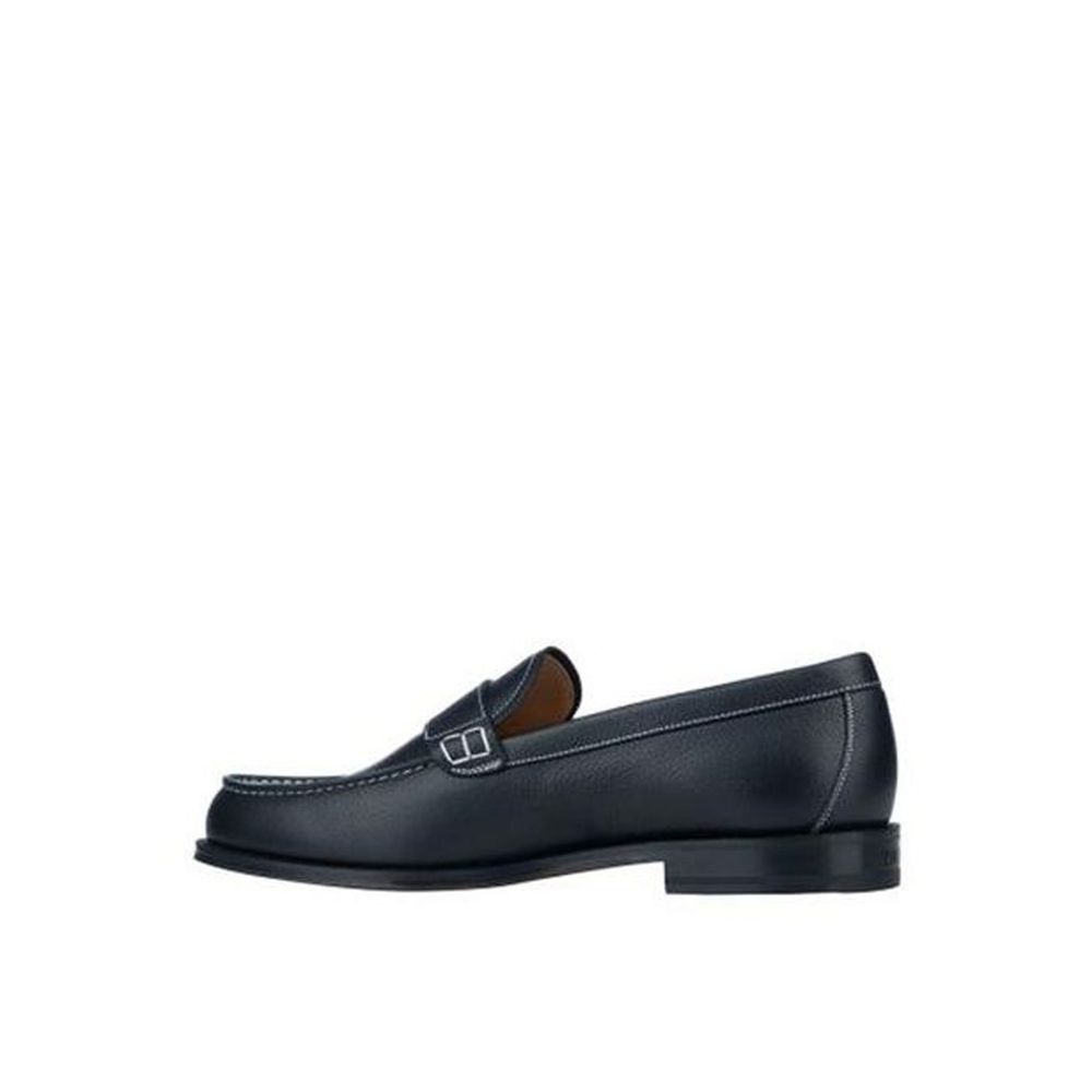 Black Calfskin Slip-On Loafers