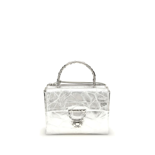 Silver Calf Leather Bos Taurus Handbag