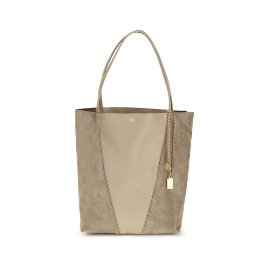Beige Leather Shoulder Bag