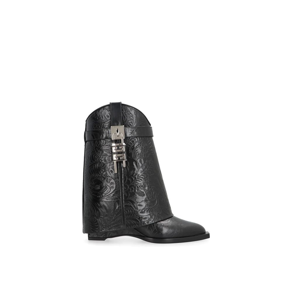 Black Calfskin Ankle Boots - Élégance Sélective