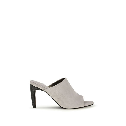 Gray Calf Leather Bos Taurus Mules