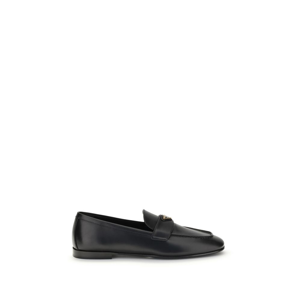 Black Calf Leather Bos Taurus Slip-On Loafers - Élégance Sélective