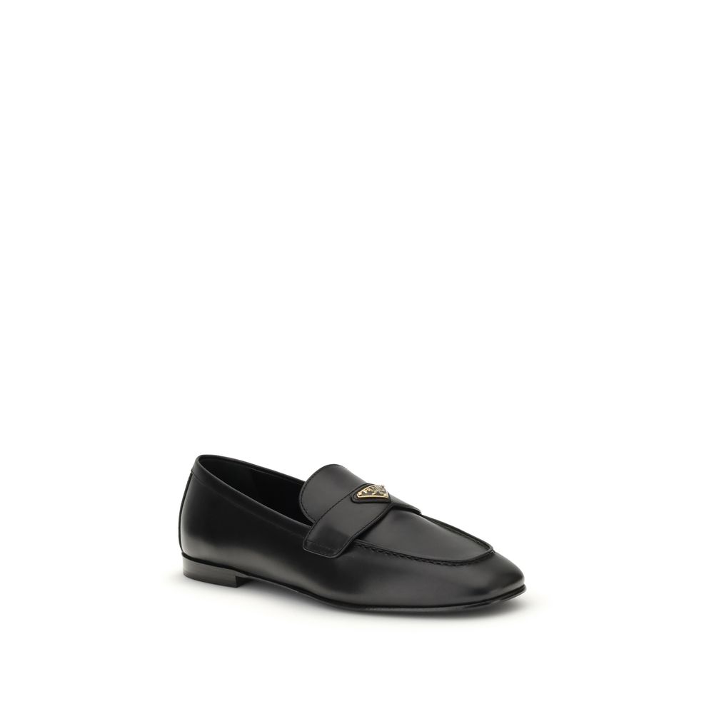 Black Calf Leather Bos Taurus Slip-On Loafers - Élégance Sélective