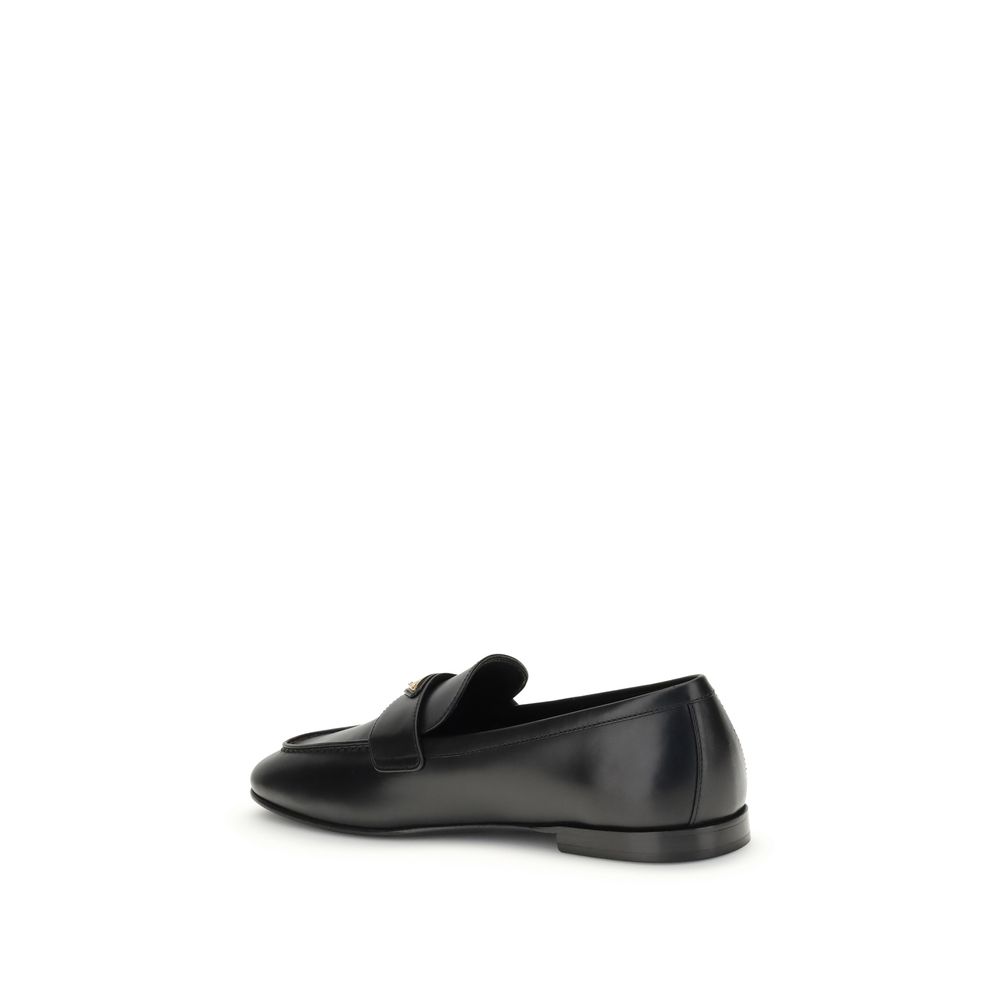 Black Calf Leather Bos Taurus Slip-On Loafers - Élégance Sélective