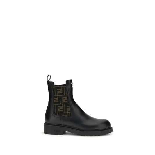 Black Calf Leather Bos Taurus Ankle Boots - Élégance Sélective