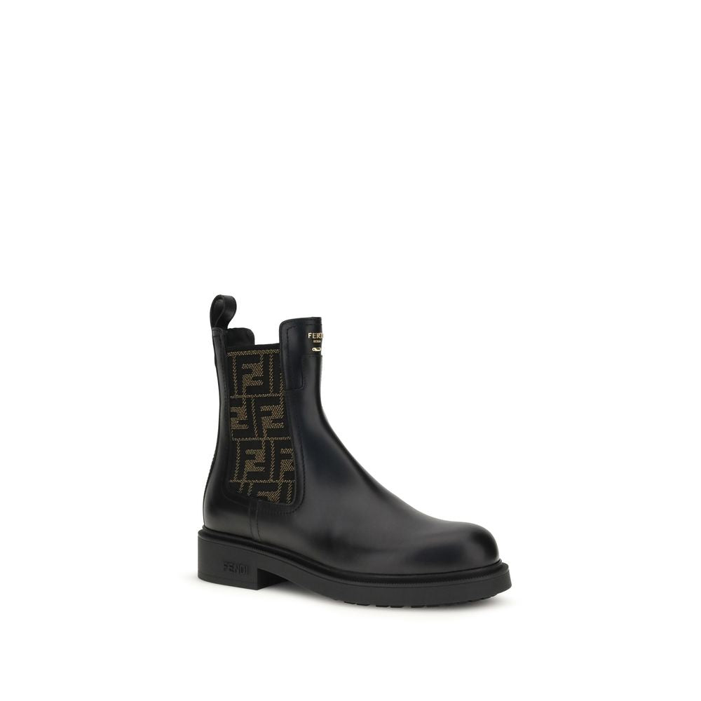 Black Calf Leather Bos Taurus Ankle Boots - Élégance Sélective