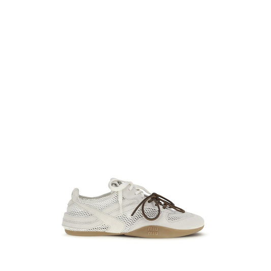 White Calf Leather Bos Taurus Athletic Sneakers - Élégance Sélective