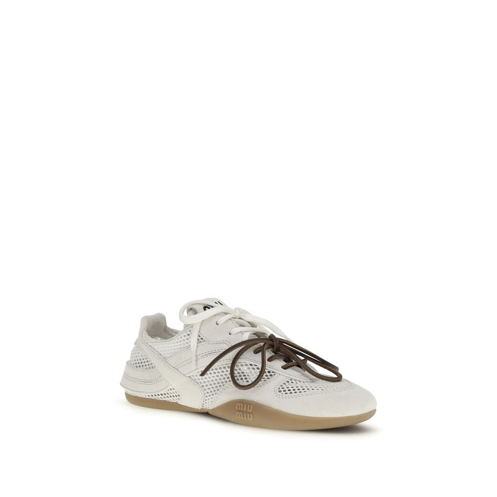 White Calf Leather Bos Taurus Athletic Sneakers - Élégance Sélective