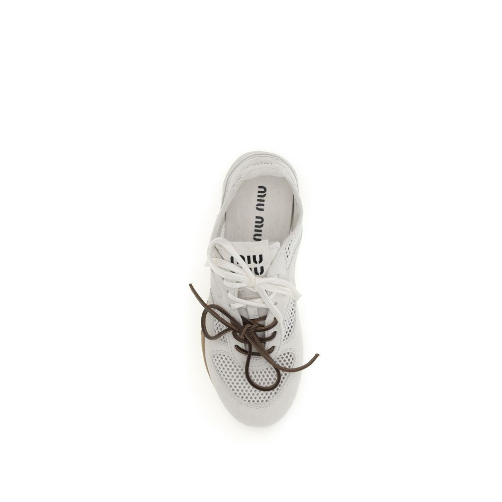 White Calf Leather Bos Taurus Athletic Sneakers - Élégance Sélective