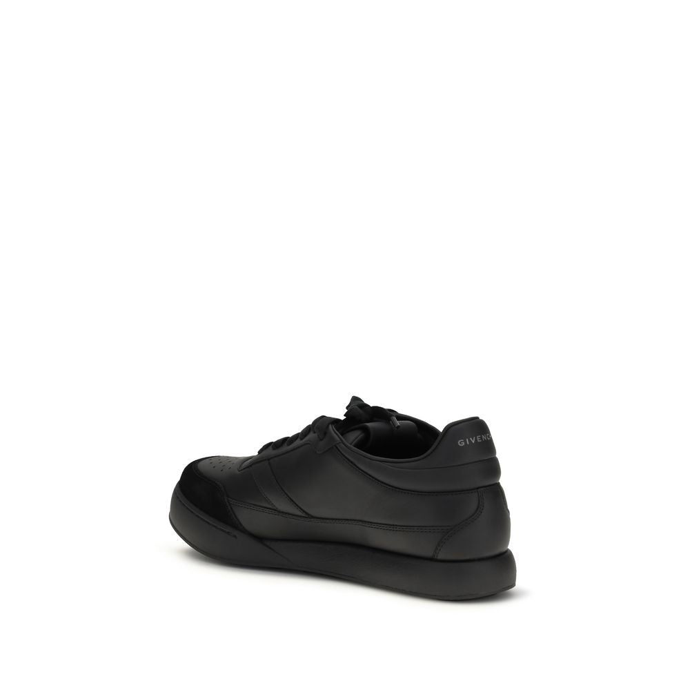 Black Calf Leather Bos Taurus Low Top Sneakers - Élégance Sélective