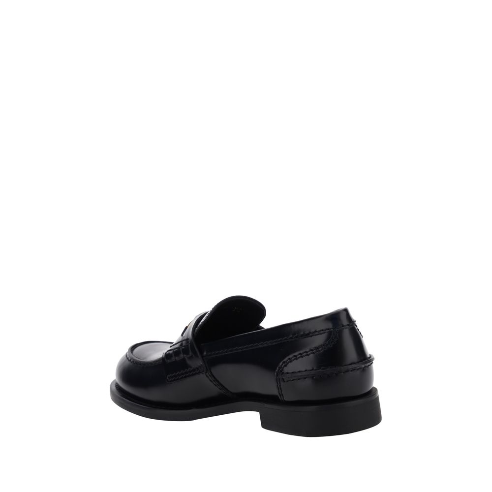 Black Rubber Slip-On Loafers - Élégance Sélective