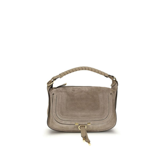 Beige Calf Leather Bos Taurus Shoulder Bag - Élégance Sélective
