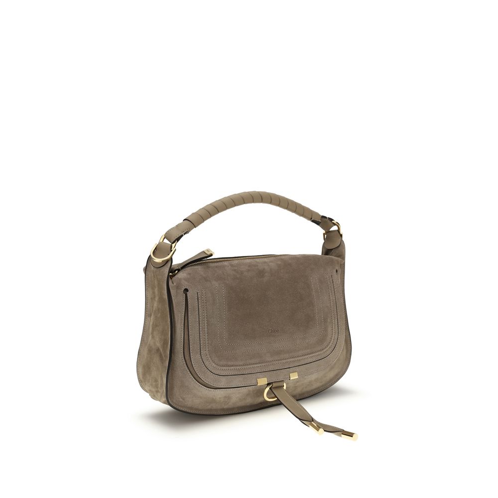 Beige Calf Leather Bos Taurus Shoulder Bag - Élégance Sélective