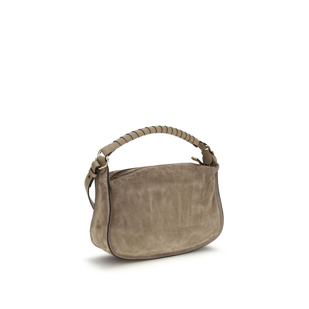 Beige Calf Leather Bos Taurus Shoulder Bag - Élégance Sélective