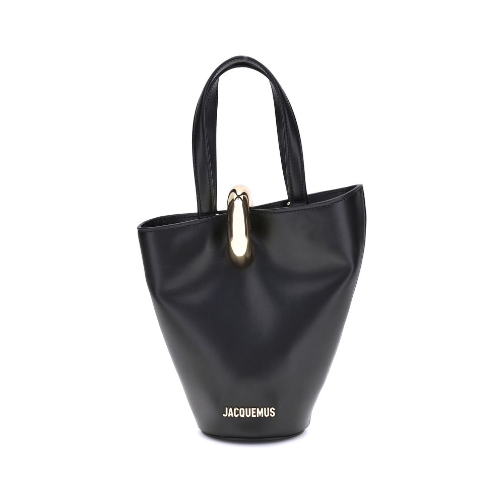 Black Calf Leather Bos Taurus Shoulder Bag - Élégance Sélective