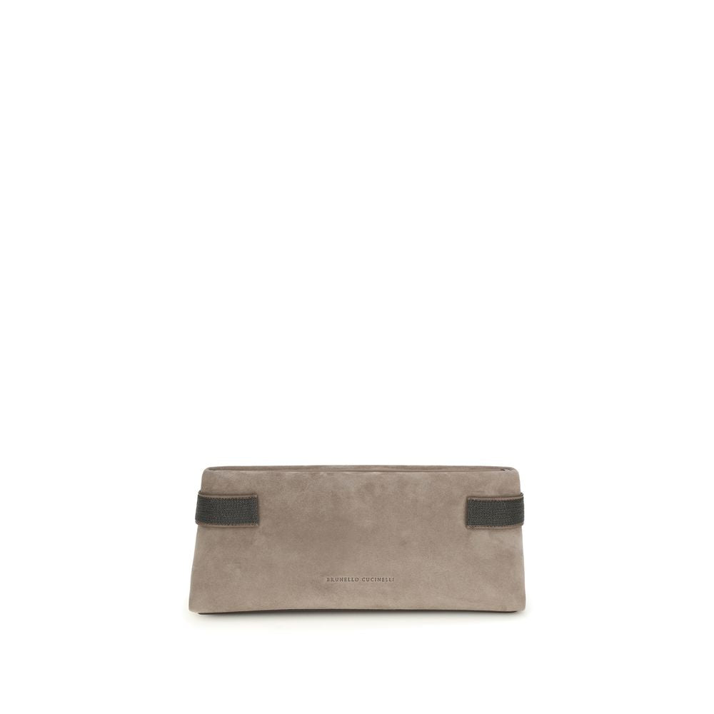 Gray Calf Leather Bos Taurus Clutch Bag