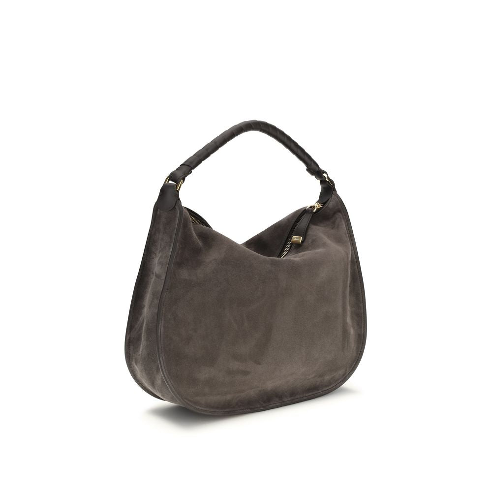 Brown Calf Leather Bos Taurus Shoulder Bag - Élégance Sélective