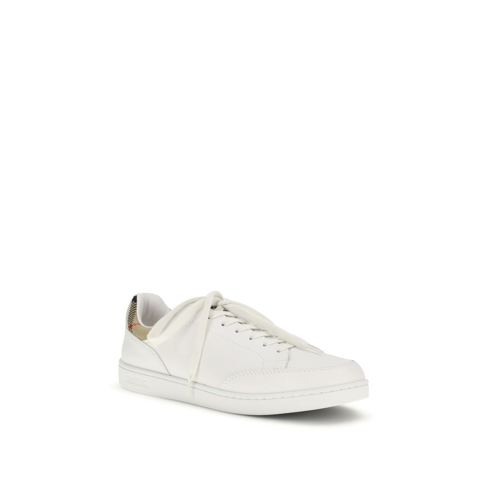 White Calf Leather Bos Taurus Low Top Sneakers - Élégance Sélective