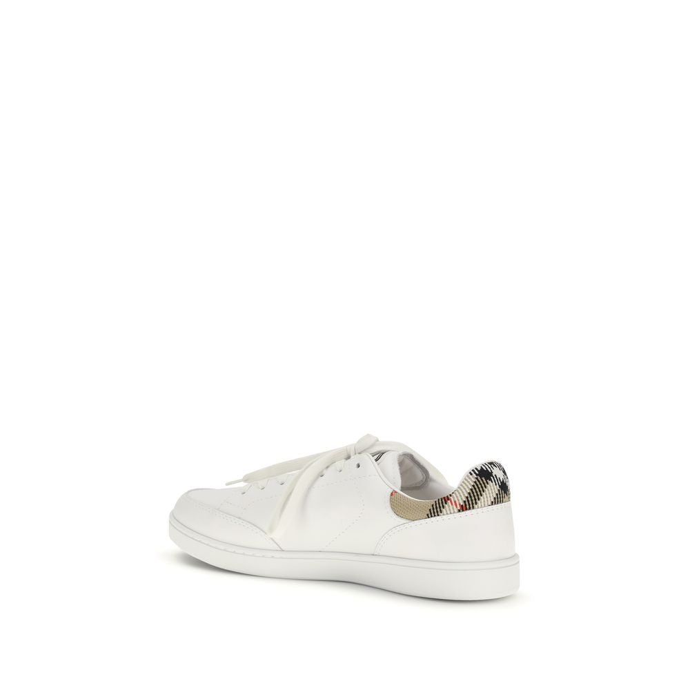 White Calf Leather Bos Taurus Low Top Sneakers - Élégance Sélective